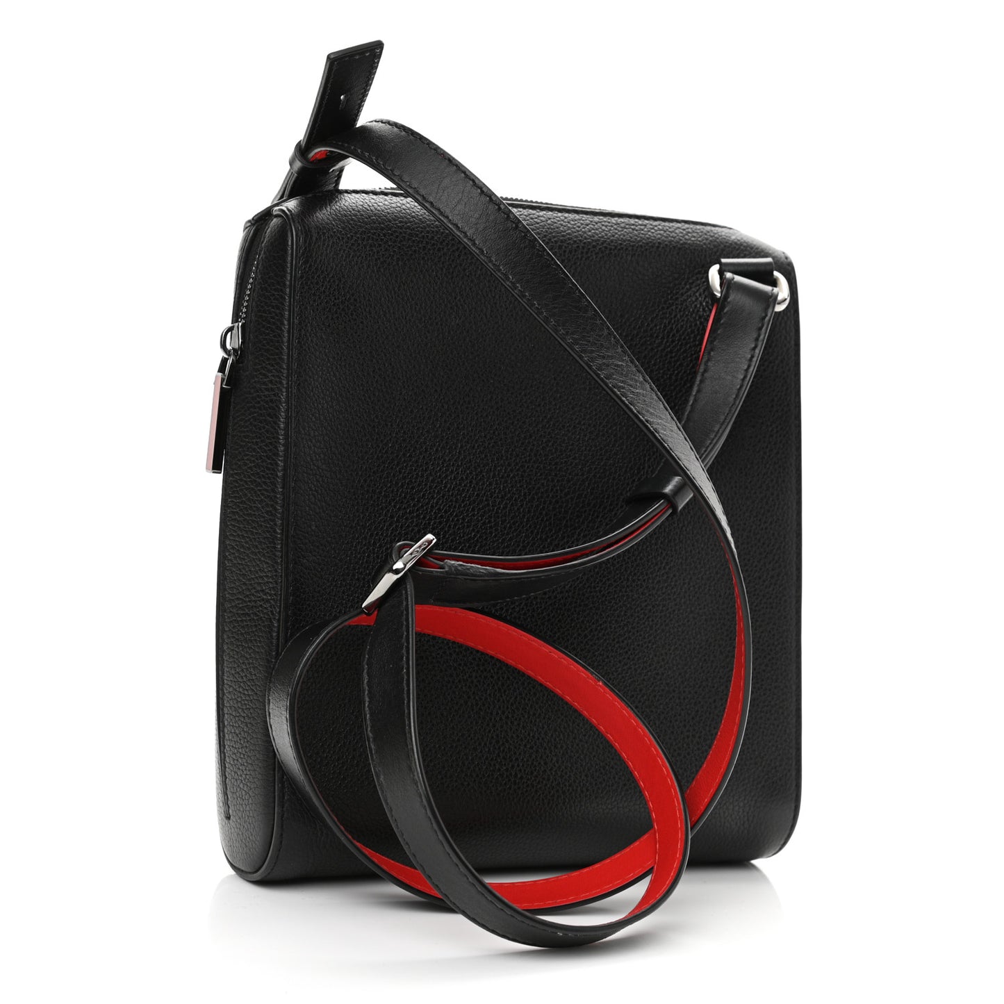 Calfskin Spikes Benech Reporter Messenger Black