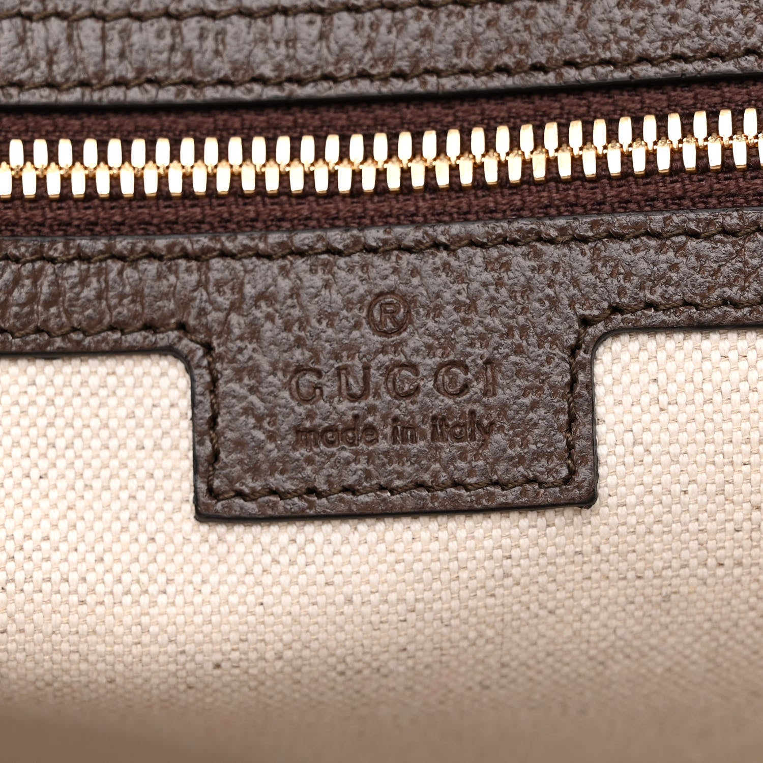 Gucci Monogram Jumbo GG Textured Dollar Calfskin Web Wristlet Messenger Bag Camel Ebony New Acero 6 of 10