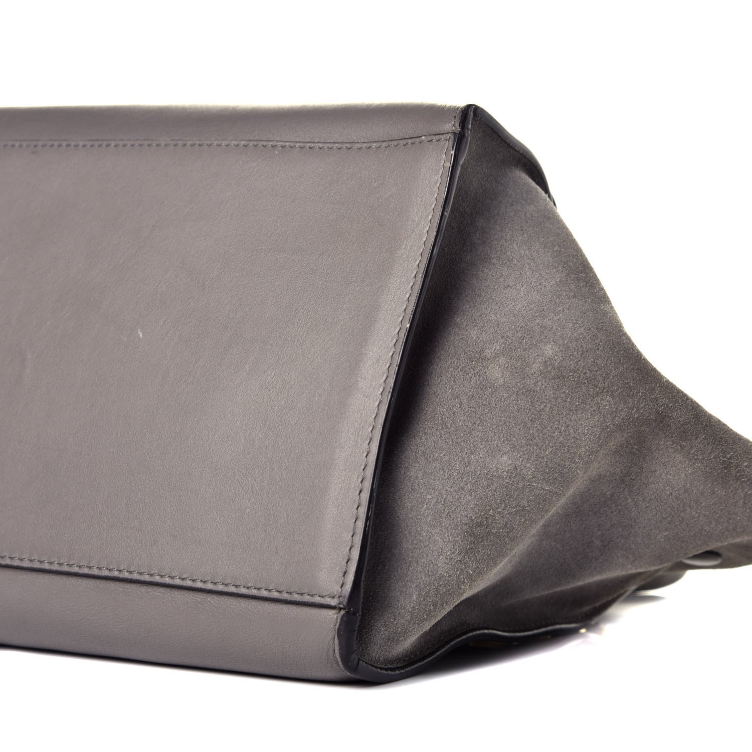 Celine Crocodile Embossed Nubuck Medium Trapeze Grey 9 of 9