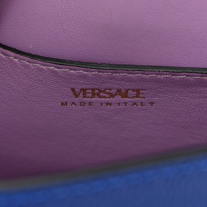 Versace Grained Calfskin Small La Medusa Top Handle Bag Lapis 6 of 11