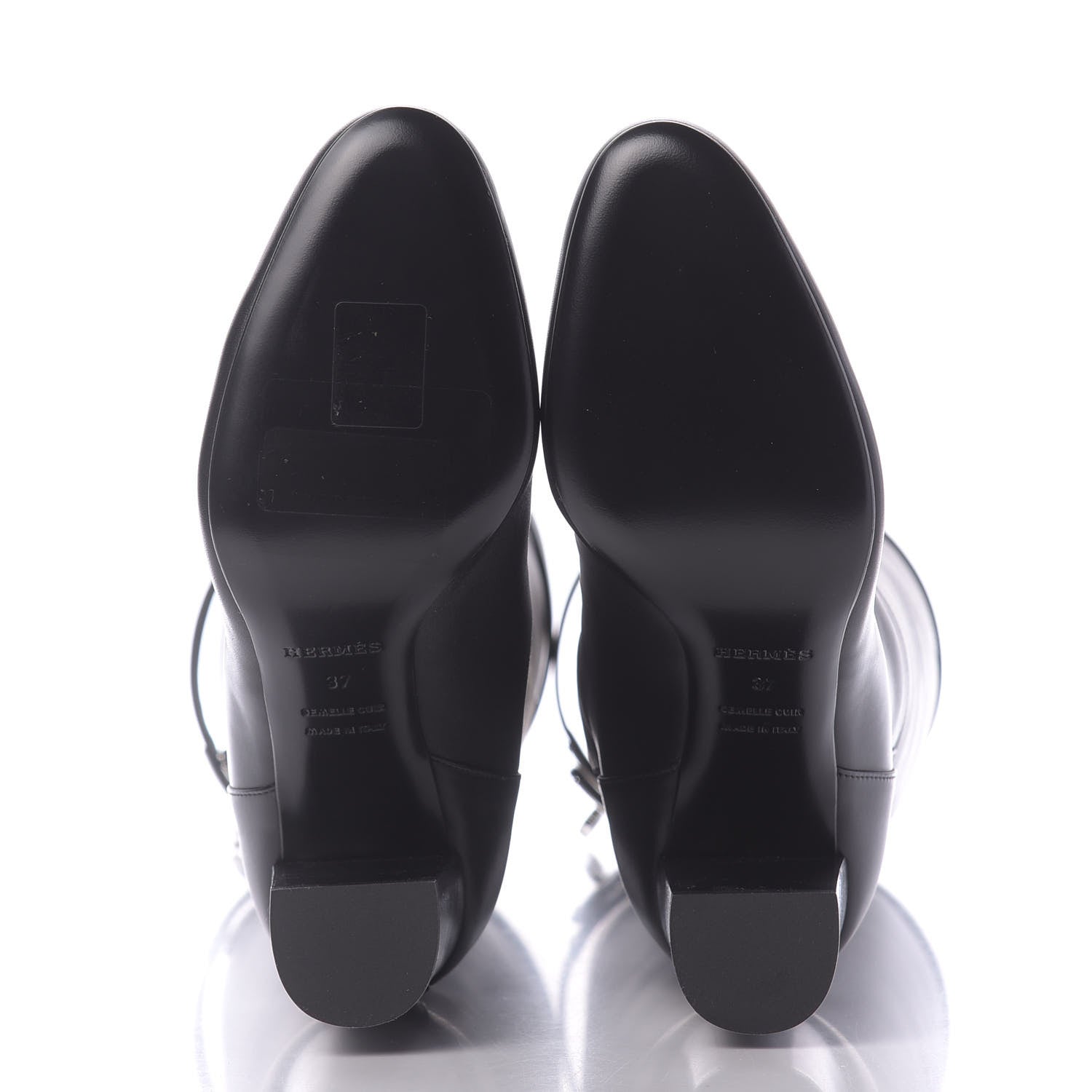 Hermes Heritage Calfskin Story Boots 37 Black 6 of 8