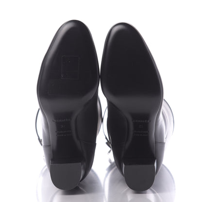 Hermes Heritage Calfskin Story Boots 37 Black 6 of 8