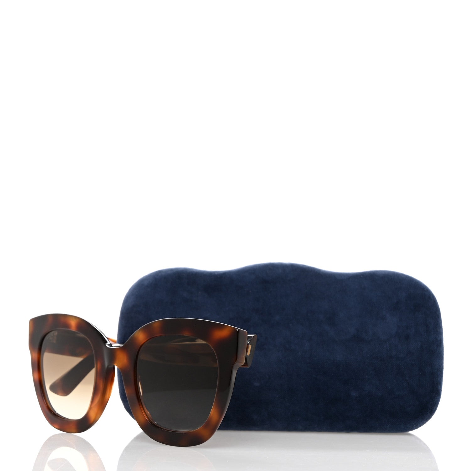 Gucci Round Frame Star Sunglasses GG0208S Tortoise 8 of 8