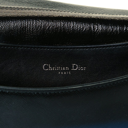 Christian Dior Grained Calfskin Stripe Dune Flap Black 10 of 13