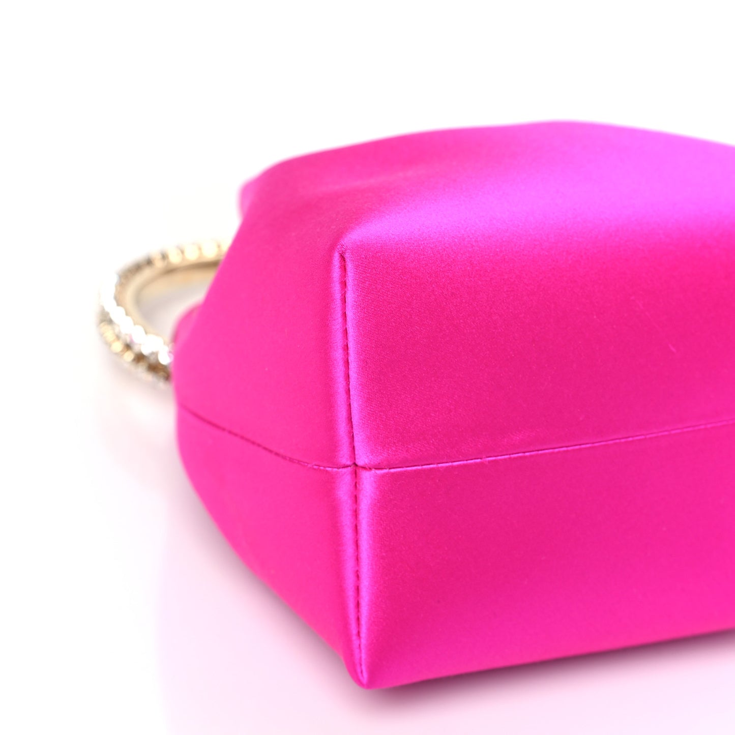 Satin Crystal Embellished Bon Bon Bag Fuchsia