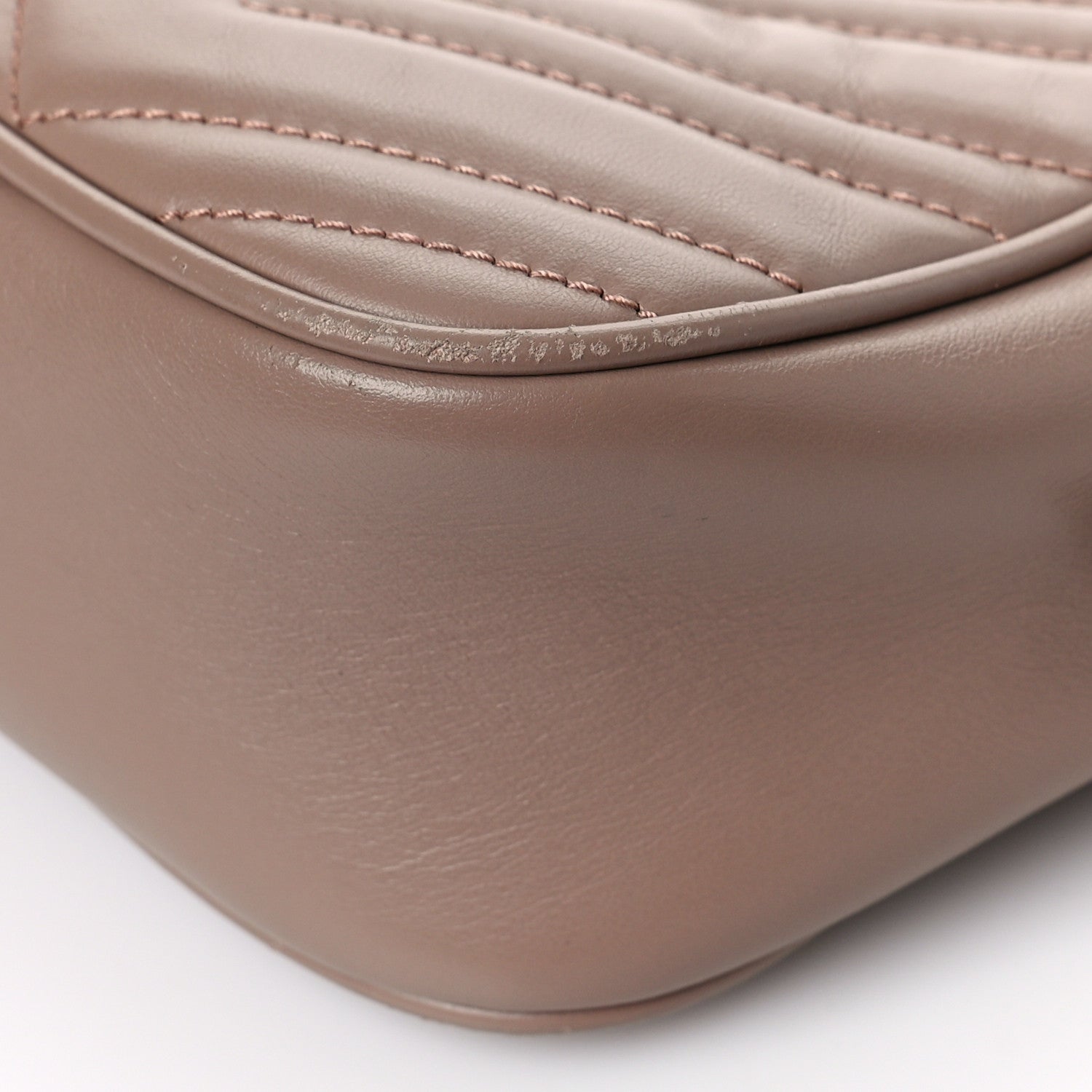 Gucci Calfskin Matelasse Small GG Marmont Chain Shoulder Bag Porcelain Rose 9 of 9
