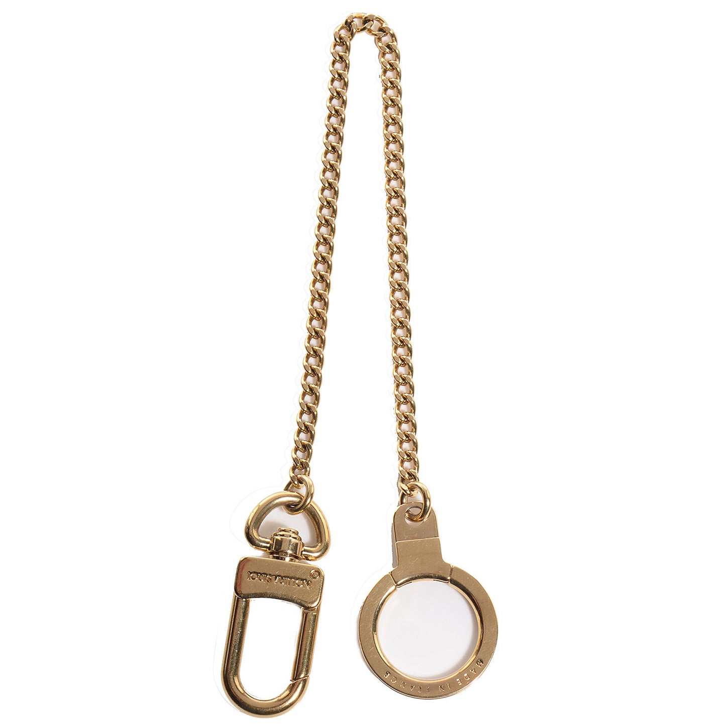 Metal Pochette Extender Key Ring Chain Gold