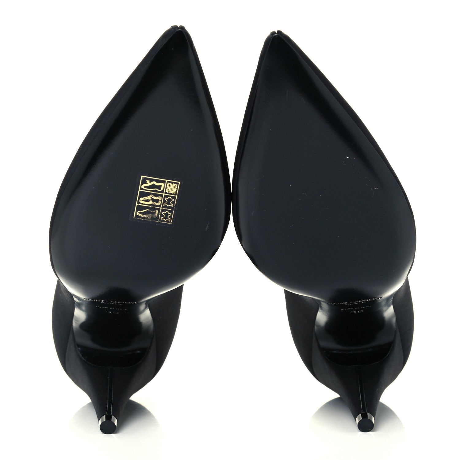 Saint Laurent Crystal Embellished Faille Paris 95 Pumps 38 Black 7 of 11