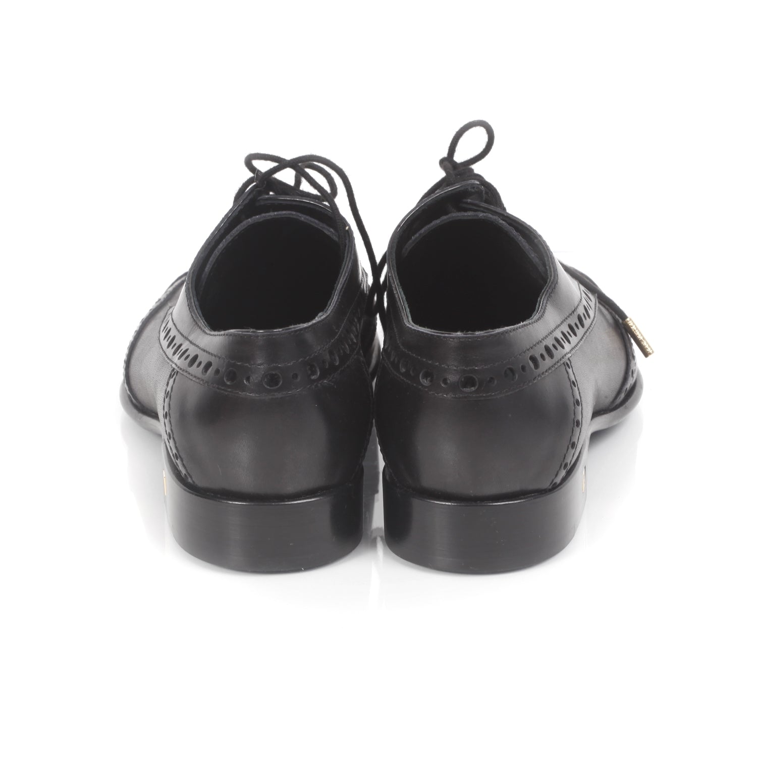 Louis Vuitton Mens Perforated Leather Lace Up Shoes 37 Black 3 of 9