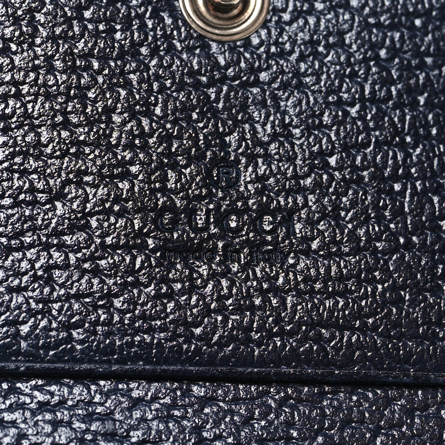 GG Supreme Monogram Textured Dollar Calfskin Web Ophidia Card Case Beige Blue