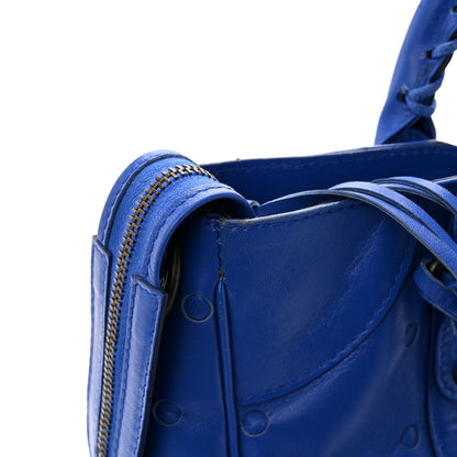Balenciaga Perforated Lambskin Polka Dots Classic Hardware Velo Blue 15 of 18
