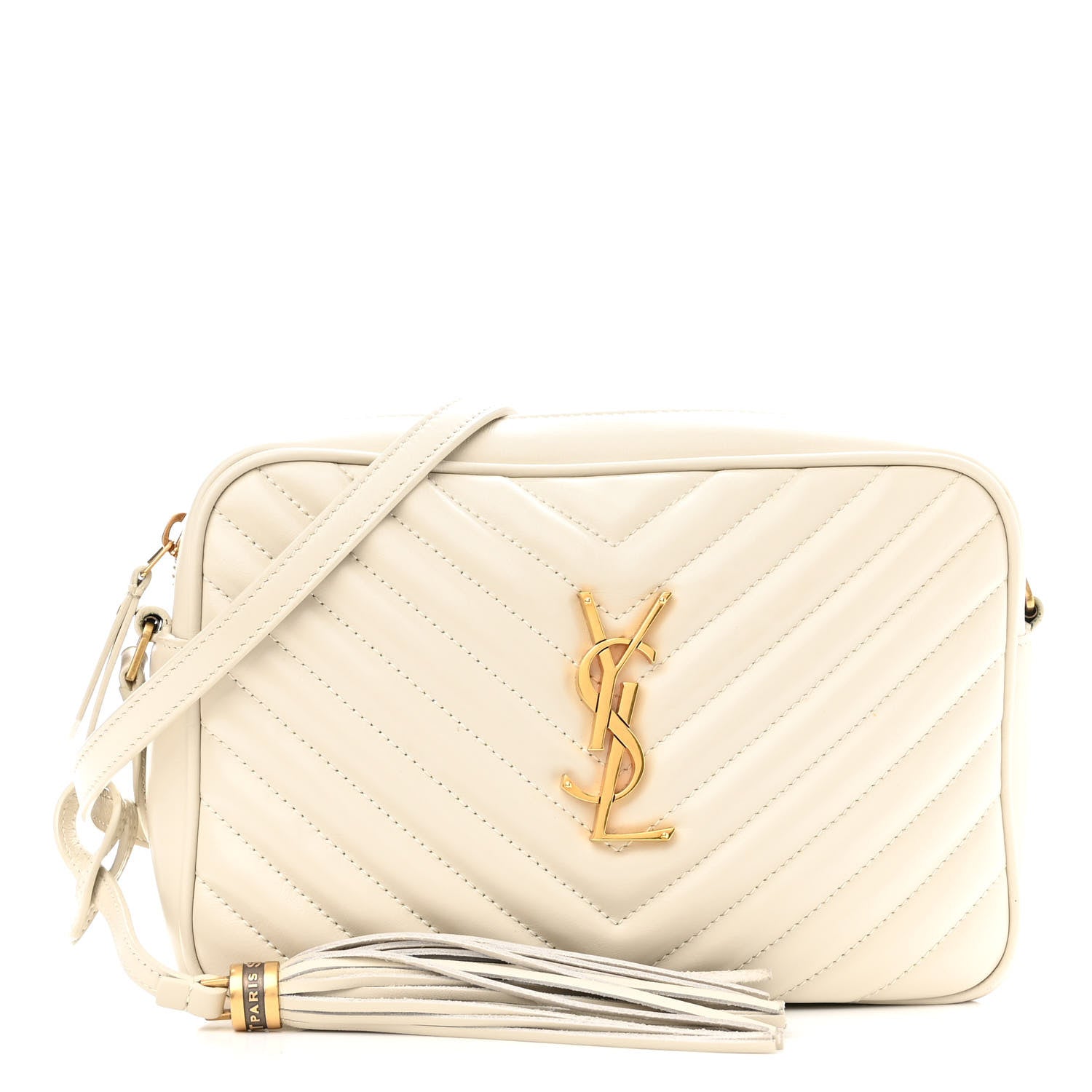 Saint Laurent Calfskin Matelasse Monogram Lou Camera Bag Crema Soft 1 of 9