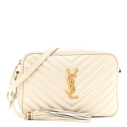 Saint Laurent Calfskin Matelasse Monogram Lou Camera Bag Crema Soft 1 of 9