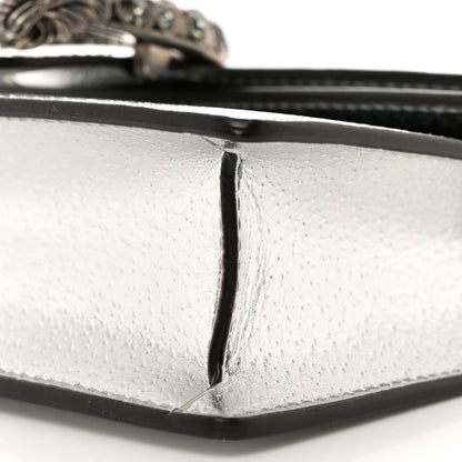 Gucci Metallic Calfskin Super Mini Dionysus Shoulder Bag Silver 9 of 10