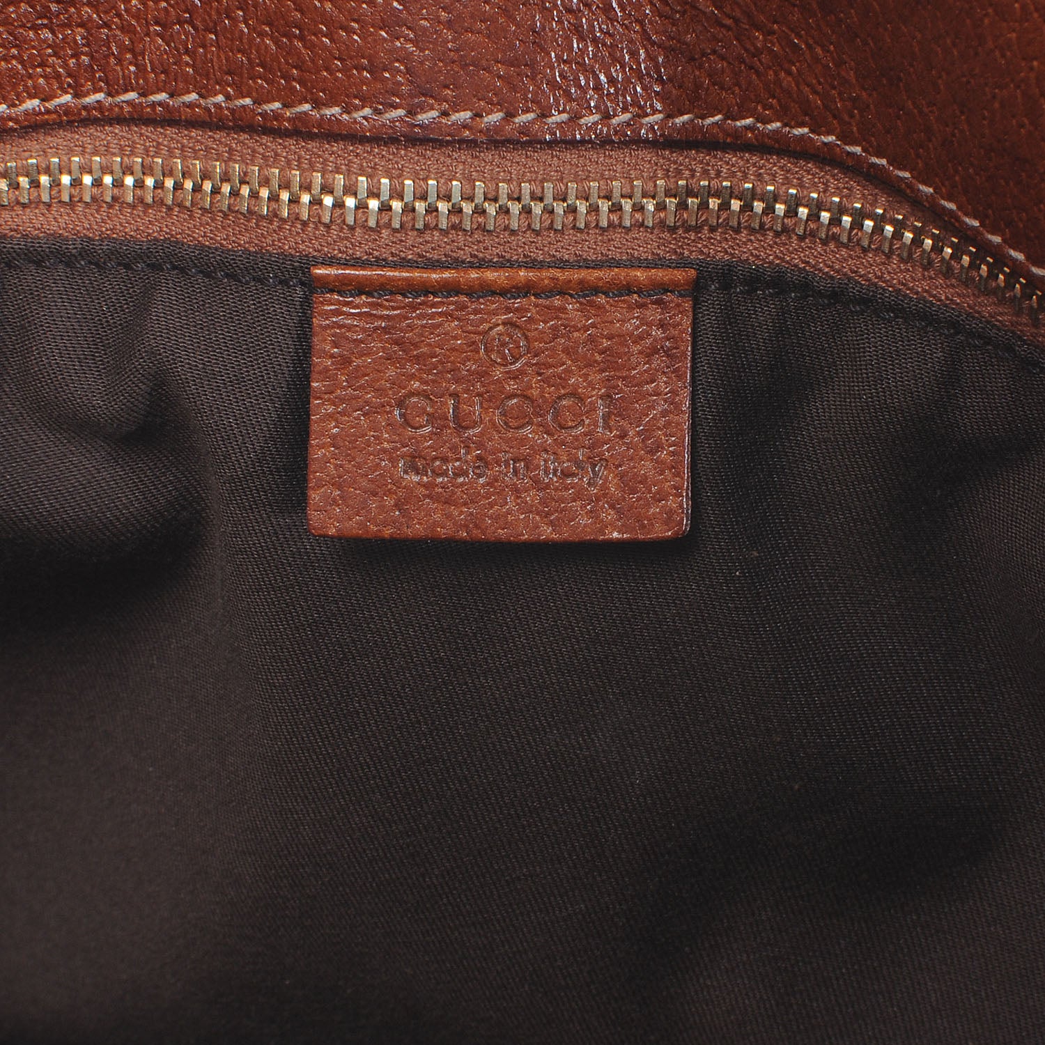 Gucci Monogram Bamboo Handle Bag Brown 6 of 7