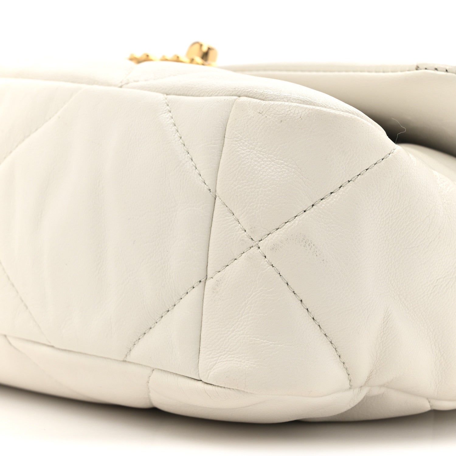 Chanel Lambskin Quilted Medium Chanel 19 Flap White 9 of 15
