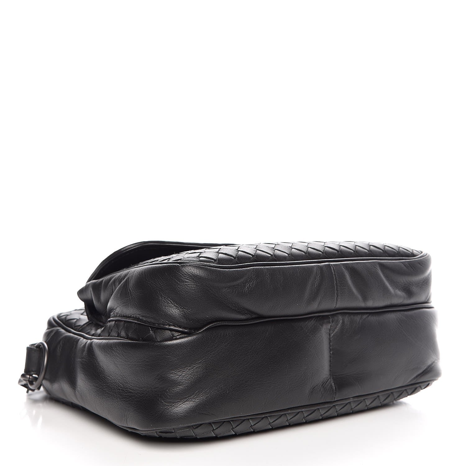 Bottega Veneta Nappa Intrecciato Crossbody Flap Bag Black 4 of 8