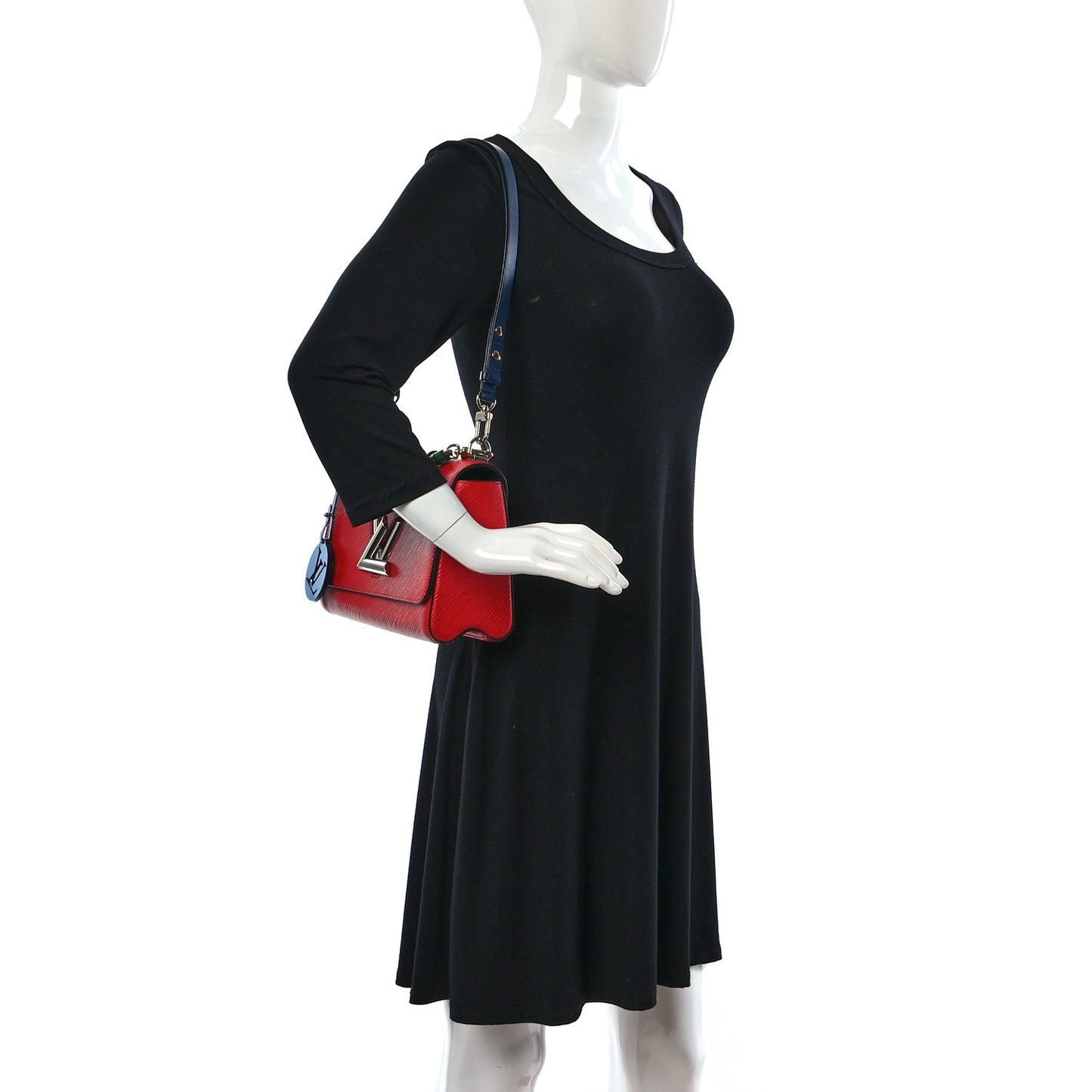 Epi Twist Braided Strap Shoulder Bag PM Coquelicot