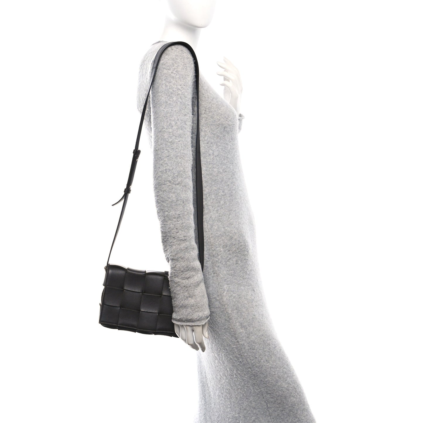 Lambskin Maxi Intrecciato Cassette Crossbody Bag Fondant