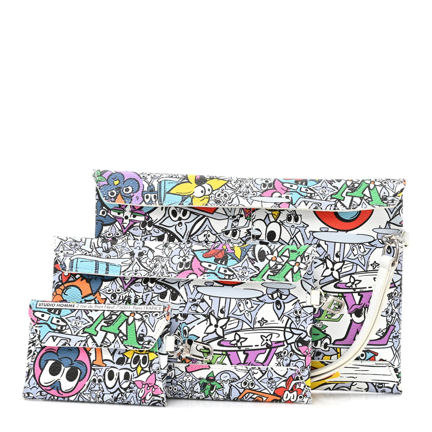 Monogram Comics Trio Envelope Pouch Multicolor