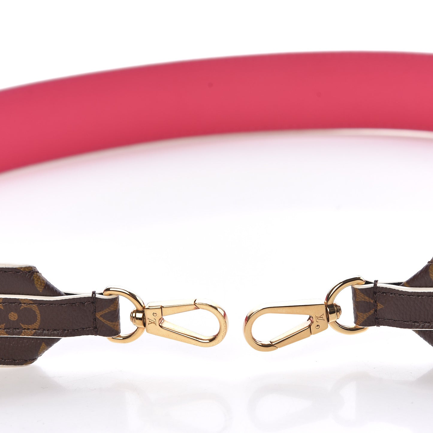 Monogram Bandouliere Shoulder Strap Hot Pink