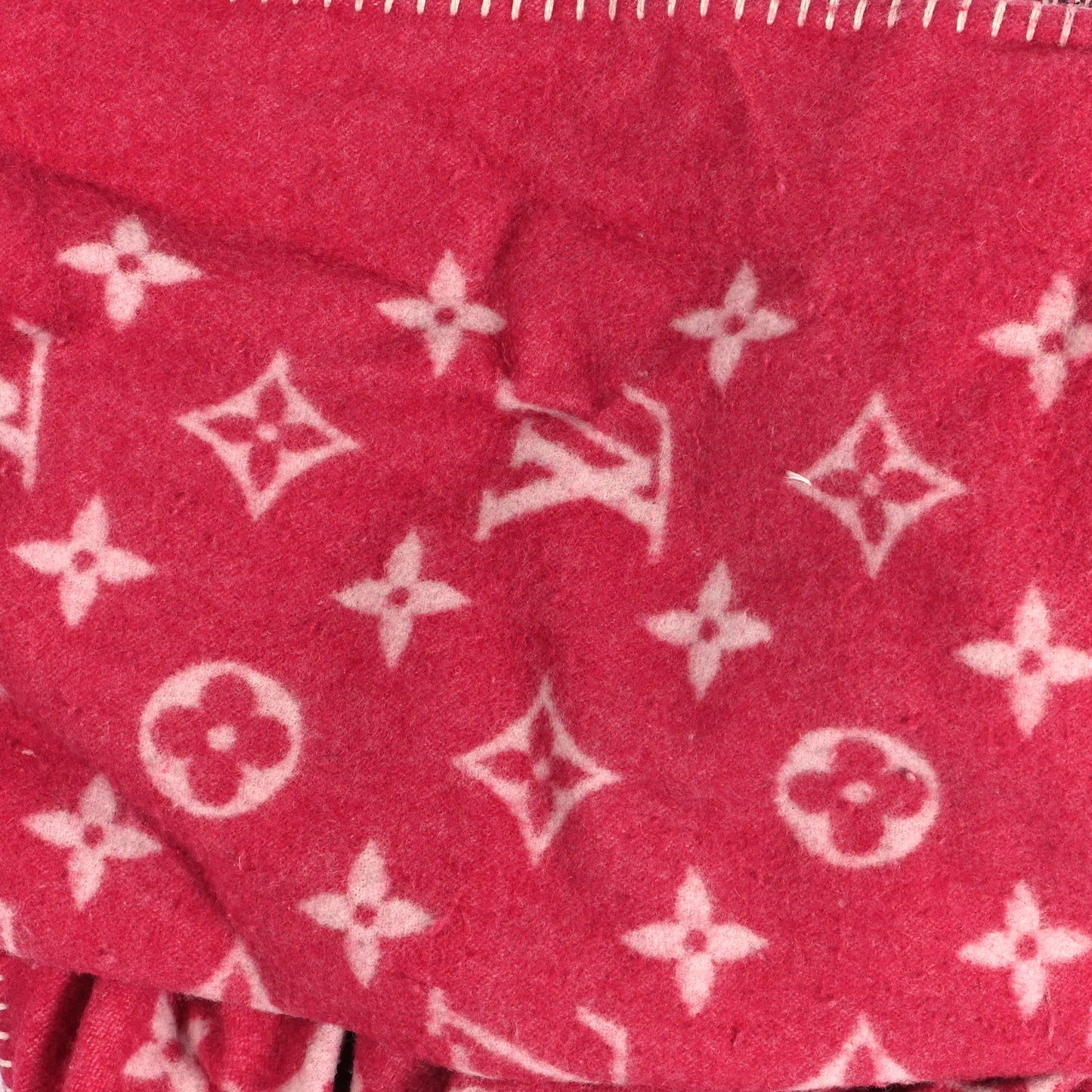 Wool Cashmere Neo Monogram Blanket Pink