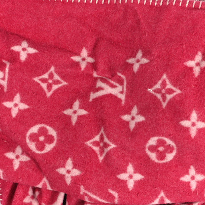 Louis Vuitton Wool Cashmere Neo Monogram Blanket Pink 4 of 4
