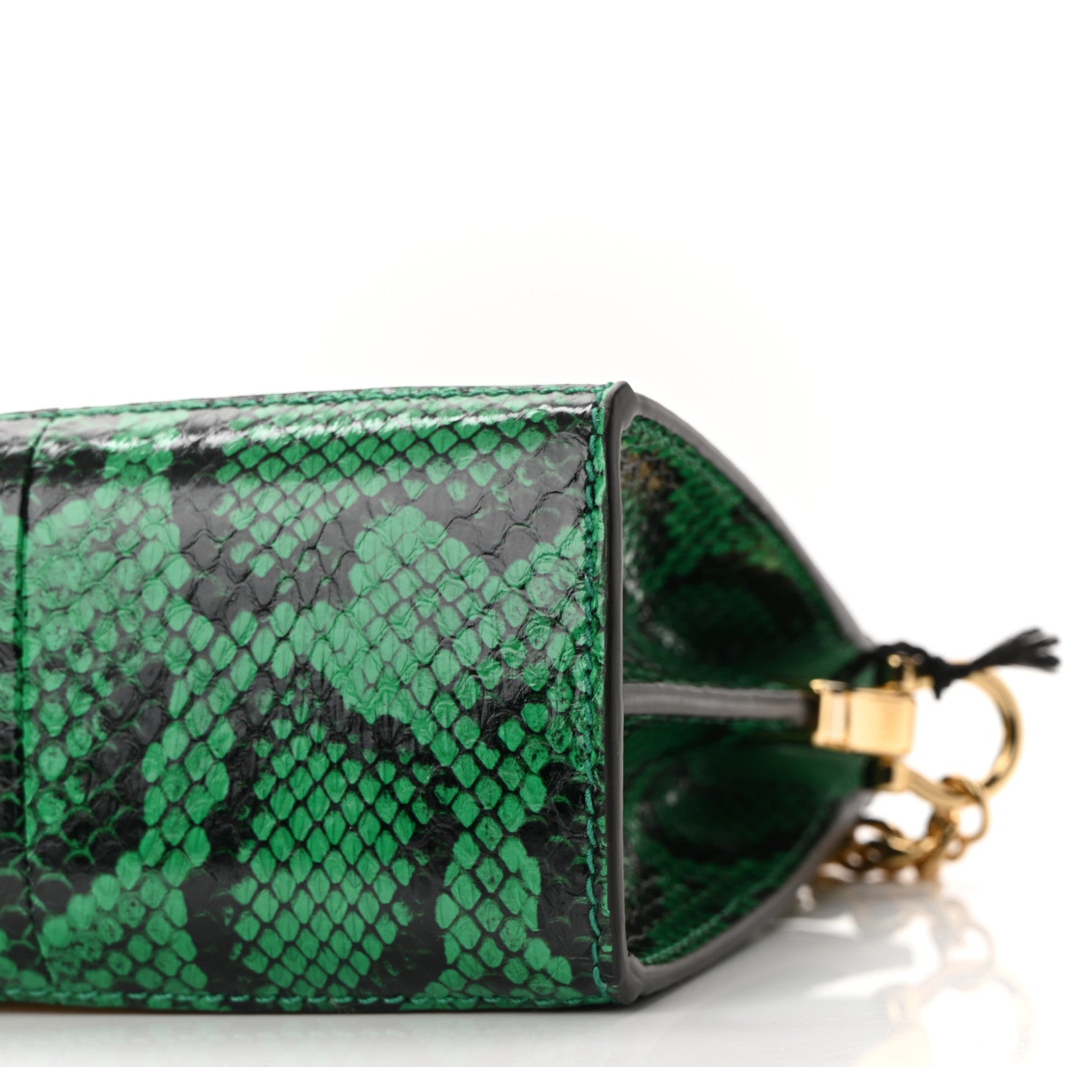Gucci Raffia Elaphe GG Small Ophidia Chain Shoulder Bag Natural New Shamarock 12 of 13