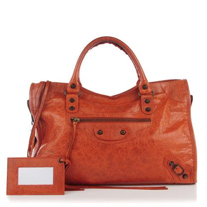 Balenciaga Agneau Classic Hardware City Orange Brulee 1 of 7