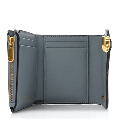 Christian Dior Grained Calfskin Saddle Card Holder Sky Blue 5 of 6