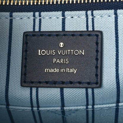 Louis Vuitton Raffia Calfskin Monogram Giant Onthego MM Blue 6 of 8