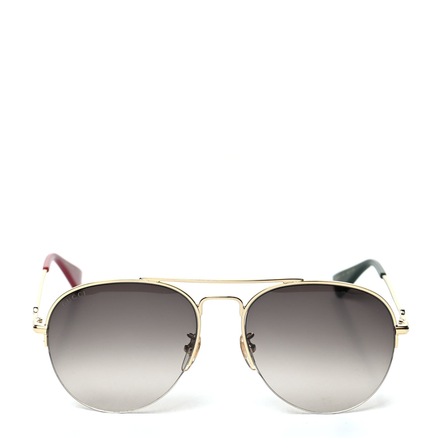 Gucci Aviator Sunglasses GG0107/S Green Red 2 of 7