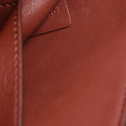 Celine Calfskin Medium Tri-Fold Bag Red Wood 8 of 15