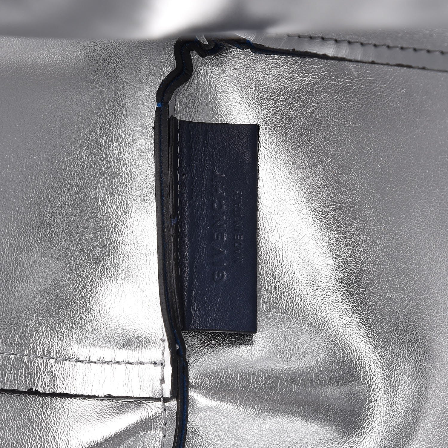 Givenchy Metallic Calfskin Suede Ombre Large Reversible Antigona Tote Blue Silver 7 of 8