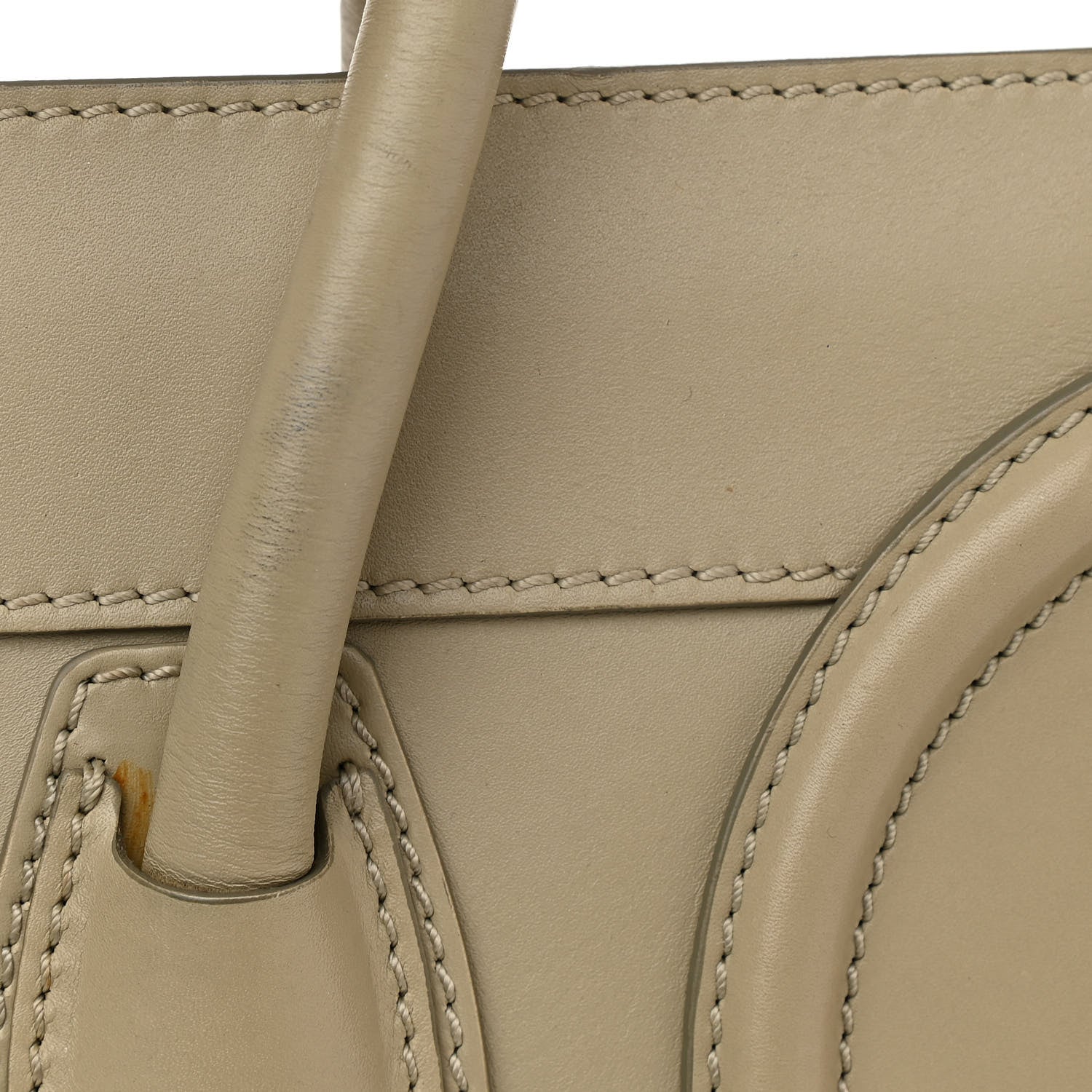 Celine Smooth Calfskin Mini Luggage Mastic 13 of 22