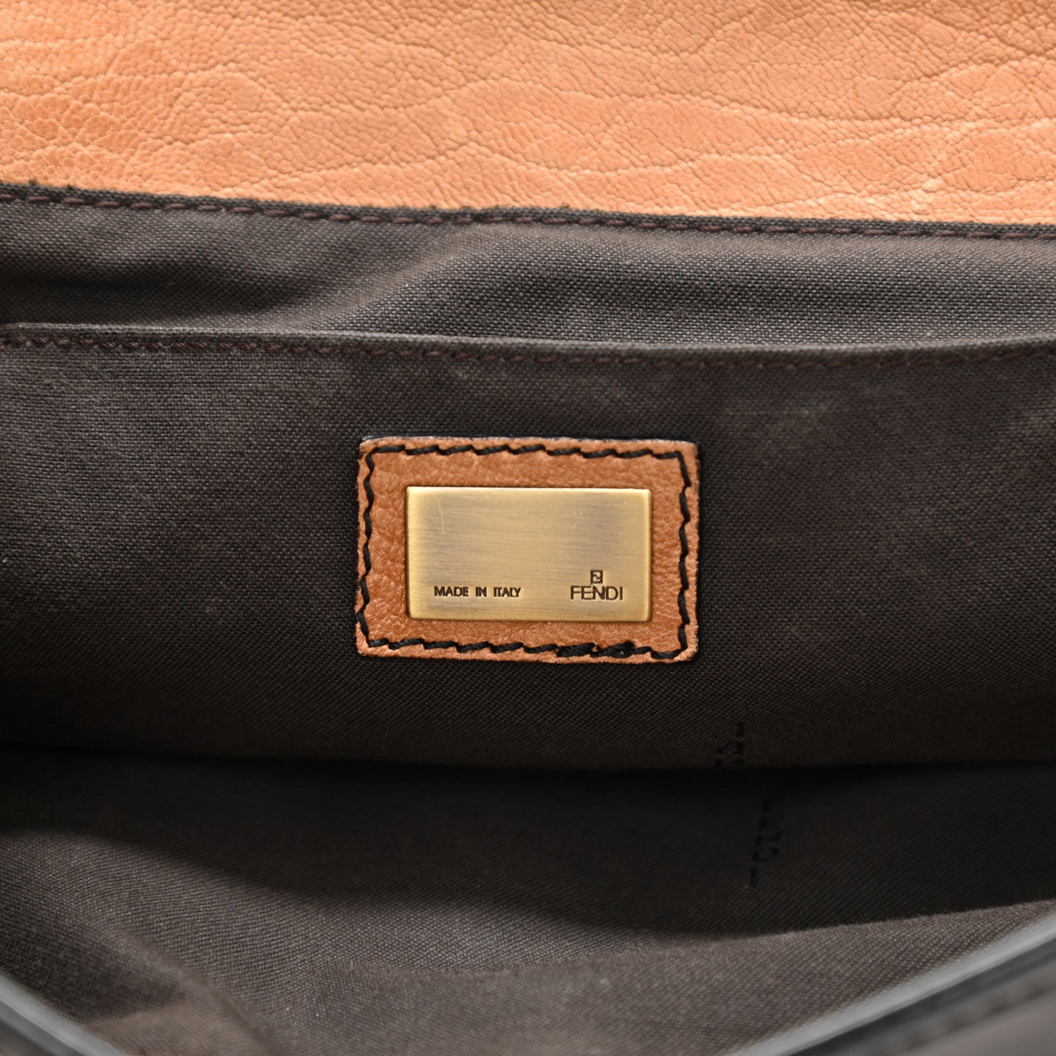 Fendi Nappa Patent B Bag Osso Black 6 of 10