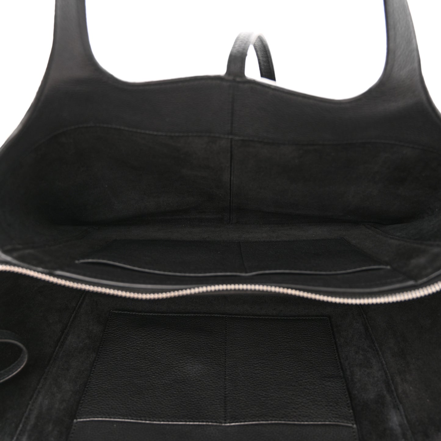 Baby Grained Calfskin Medium Tri-Fold Bag Black