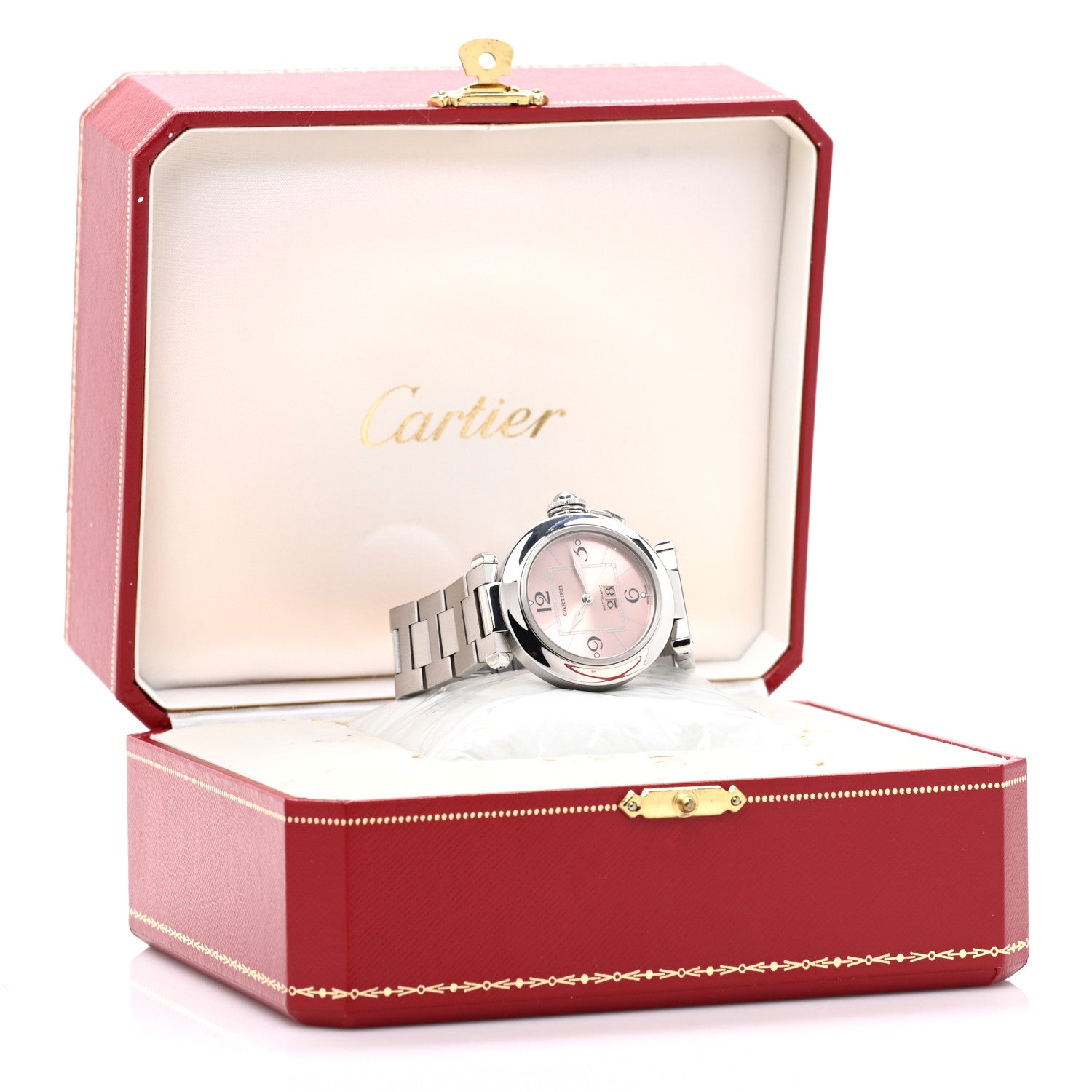 Cartier Stainless Steel 35mm Pasha C Big Date Automatic Watch Pink 5 of 5
