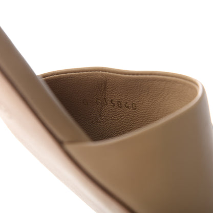 Chanel Lambskin Enamel CC Mules 38 Beige 9 of 9