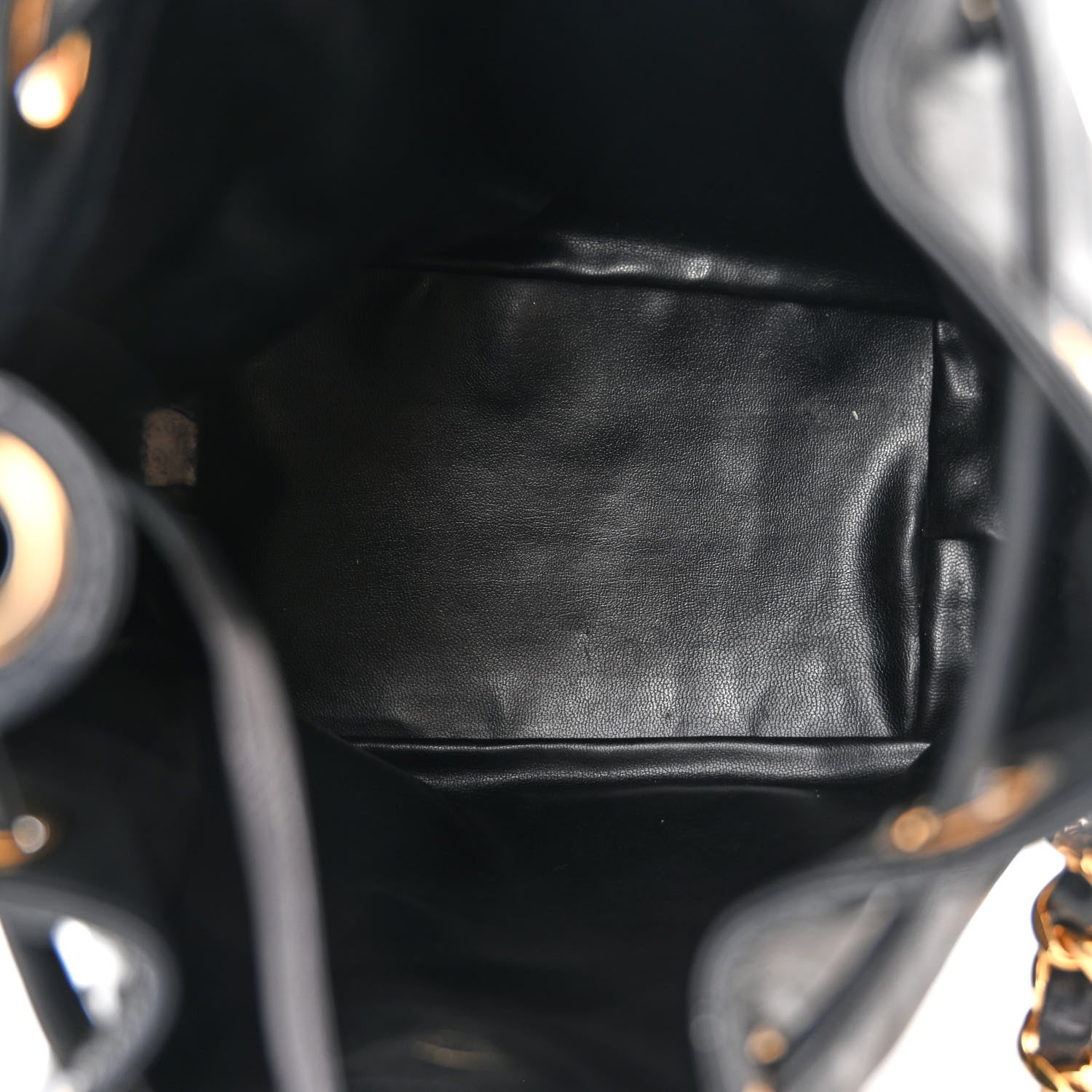 Chanel Lambskin CC Drawstring Bag Black 6 of 14