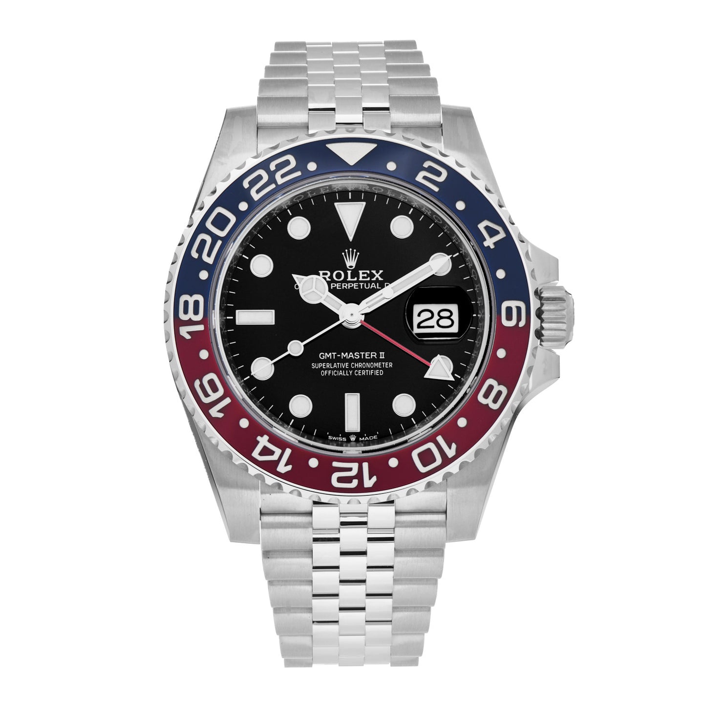 Stainless Steel 40mm Oyster Perpetual Date GMT Master Ⅱ Pepsi Watch 126710BLRO