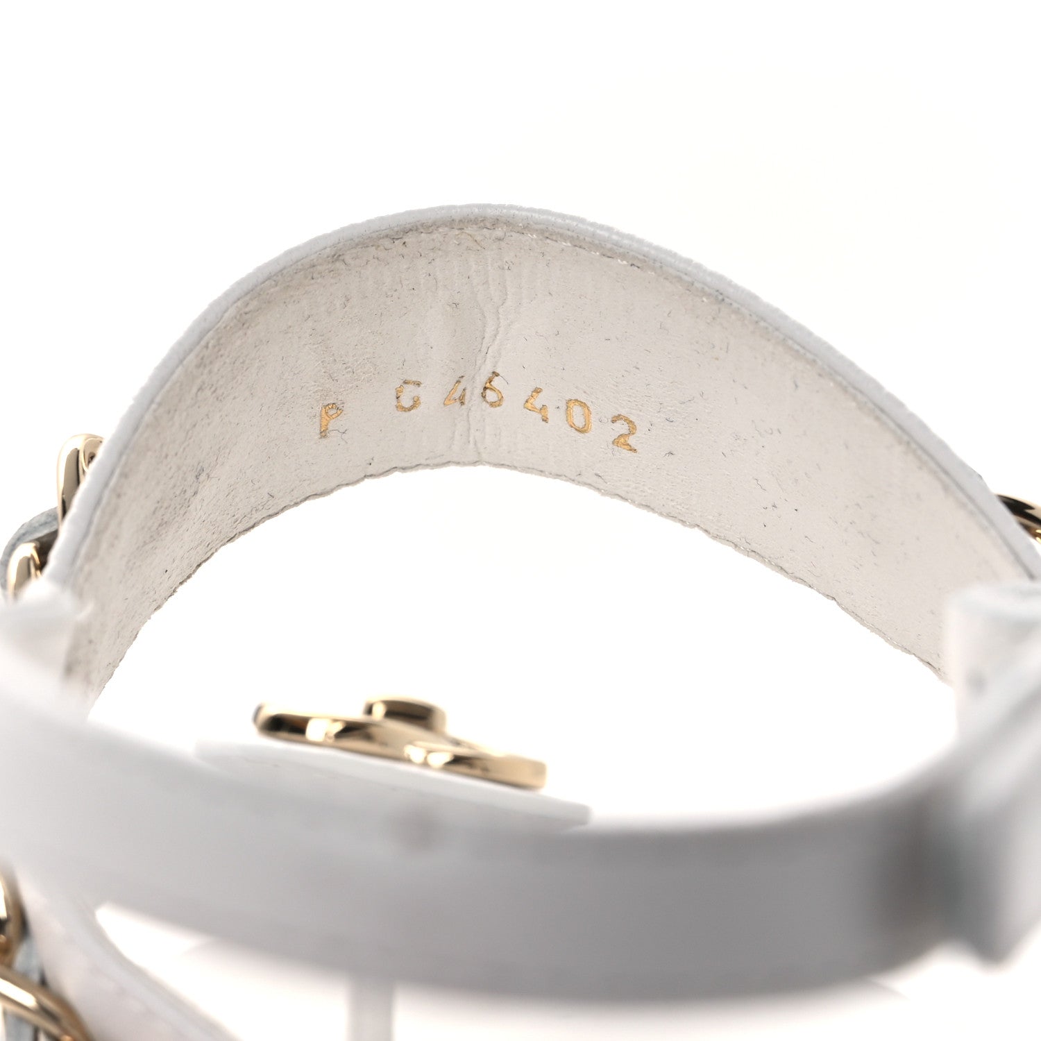 Chanel Lambskin Chain Platform Sandals 39 White 10 of 12