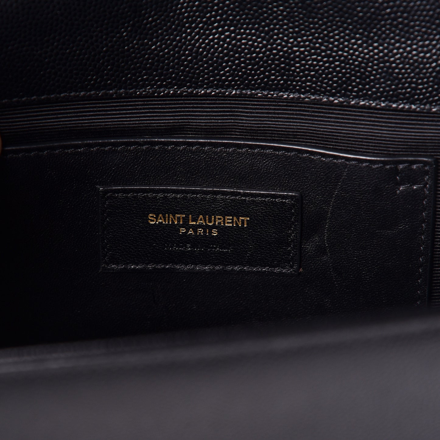 Grain De Poudre Medium Classic Monogram Kate Satchel Black