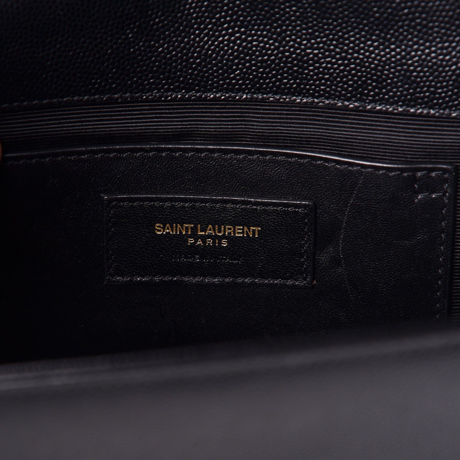 Saint Laurent Grain De Poudre Medium Classic Monogram Kate Satchel Black 6 of 9