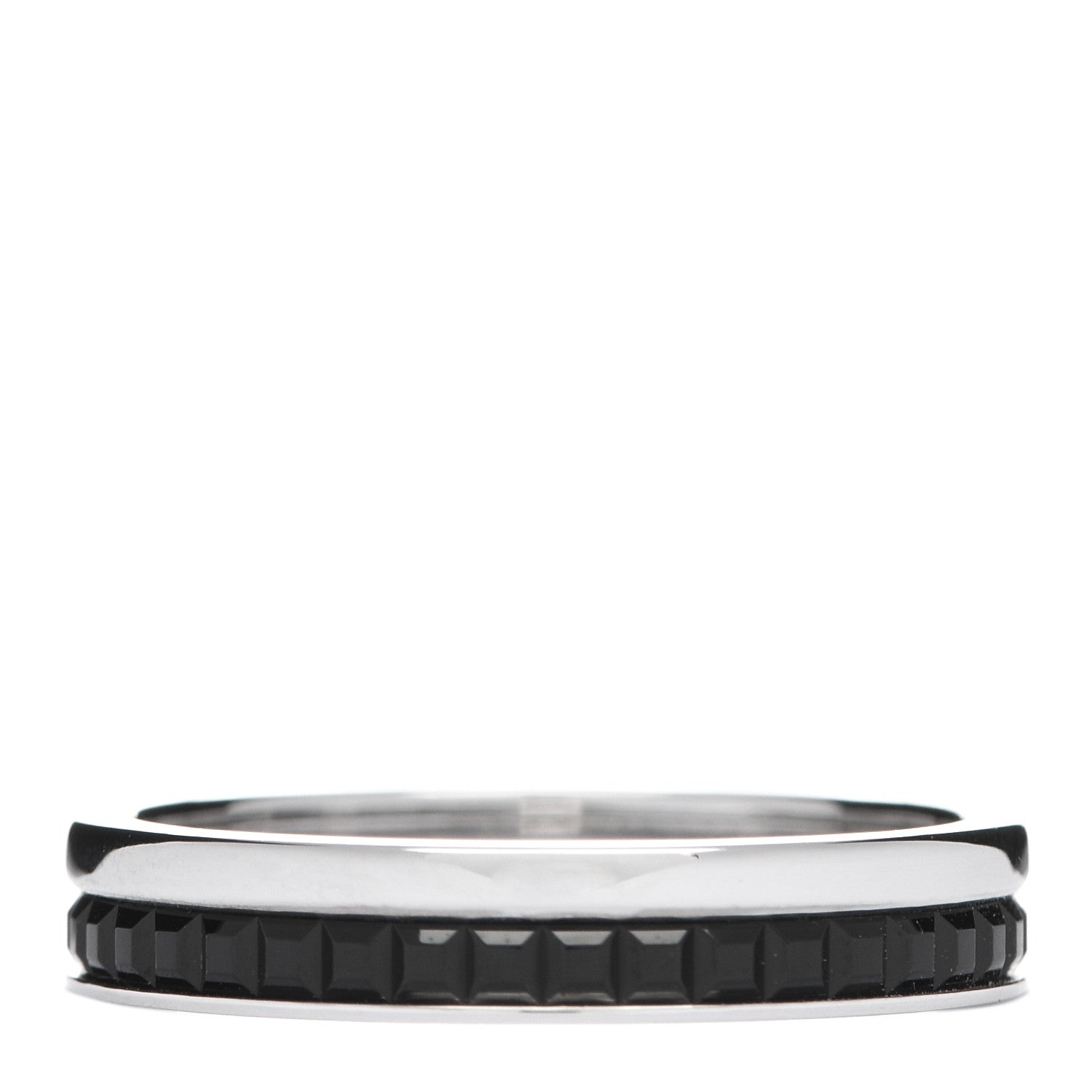 Boucheron 18K White Gold PVD Quatre Black Edition Wedding Band Ring 56 7.5 3 of 5