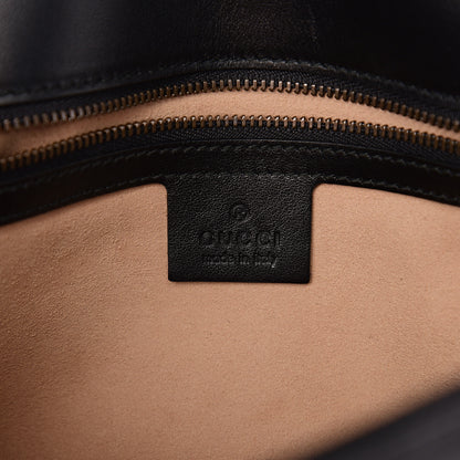 Gucci Calfskin Matelasse Small GG Marmont Shoulder Bag Black 5 of 9