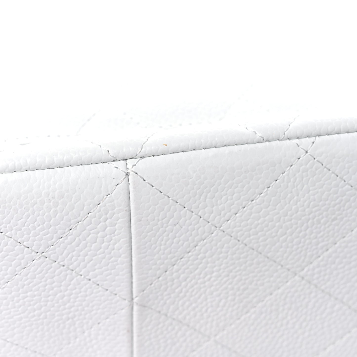 Caviar Quilted Jumbo Single Flap White