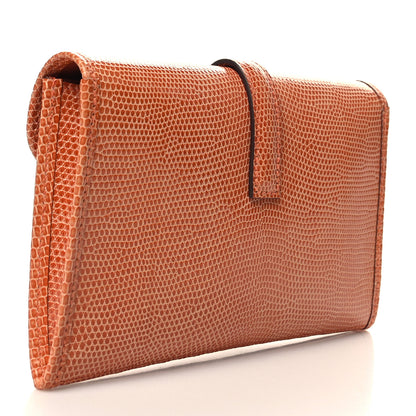 Hermes Lizard Mini Jige Elan Clutch Orange 3 of 11