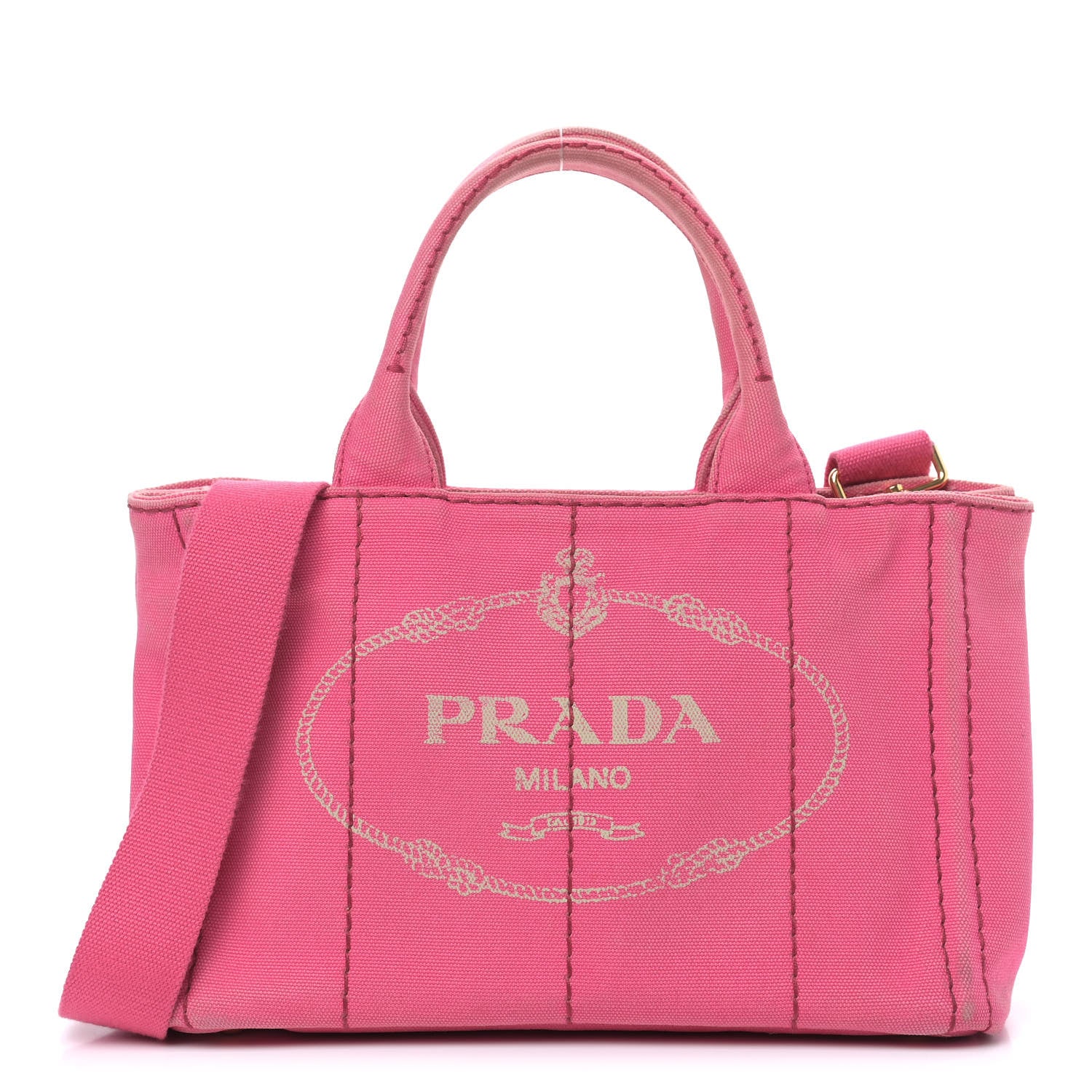 Prada Canapa Small Logo Tote Peonia 1 of 13