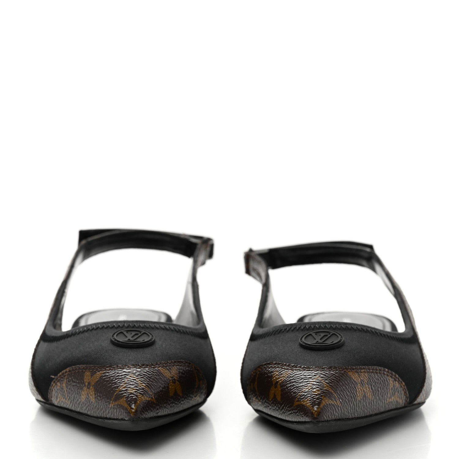 Louis Vuitton Patent Monogram Lambskin Archlight Flat Slingback Ballerina Flats 38.5 Black 2 of 9